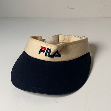 FILA フィラ  サンバイザー　80s 90s ヴィンテージ  トリコカラー フリーサイズ