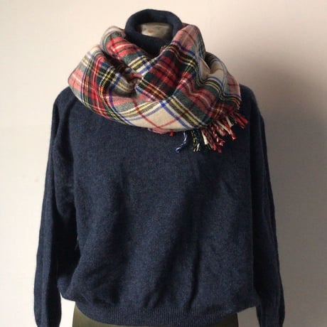 RALPH LAUREN  ラルフローレン   ウール100%  大判ストール  ひざ掛け 膝掛け  肩掛け マフラー  タータンチェック 赤/白  好配色  POLO ポロ  中古良品