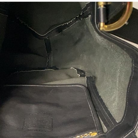 COACH オールドコーチ レザートートバッグ No.K5G-4082 グローブレザー ブラック 真鍮金具 ヴィンテージバッグ made in USA