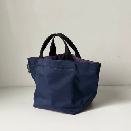 Herve Chapelier エルベシャプリエ 1027N (ナイロン舟型トートM) ネイビー/パープル  made in france 中古品