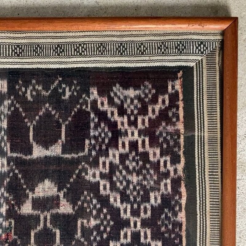 ☆ラオスの刺繍布 70～80年前の古布 9 浮き織り 絣 アンティーク