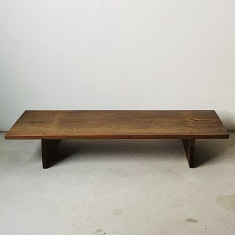 A. 杉一枚板天板 無垢材 木製飾り台 古い調理台 古材木工品 旧家蔵出し品 蟻形包みほぞ継脚