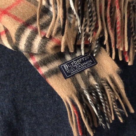Burberrys  of  London  バーバリーズ   カシミア100％   マフラー  ノバチェック  袋有り イングランド製   made in England
