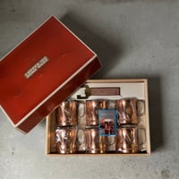 COPPER 100 HOME WARE  純銅マグ 6個＋栓抜き1本  デッドストック 未使用品 当時物  アイスコーヒー マグ  ヴィンテージ食器 新光金属株式会社 made in 燕市