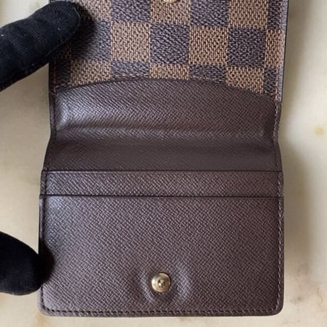LOUIS VUITTON ルイヴィトン ダミエ ラドロー N62925 コンパクトウォレット ハーフフラップ付コインケース 小銭入れ カードケース 2つ折りミニ財布 中古品
