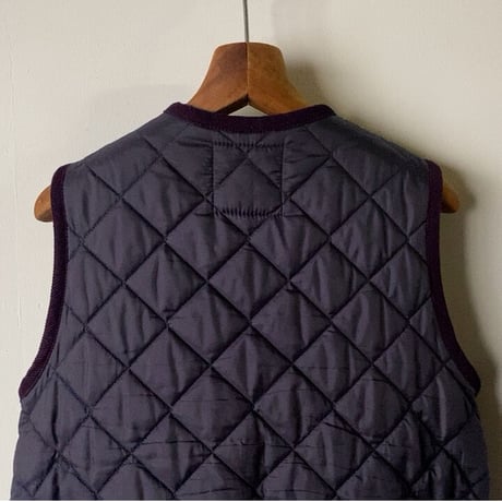LAVENHAM ラベンハム キルティング ベスト ジレ コクーンソーンハム  2021年製 ダークパープル レディース S 中古美品