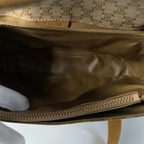 CELINE オールドセリーヌ マカダム ハンドバッグ 幅約22cm ヴィンテージハンドバッグ 鞄