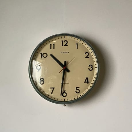 SEIKO セイコー 70s 学校時計 3針 赤針 トランジスター 昭和期 1970年代 オールドセイコー ヴィンテージウォールクロック ジャパンヴィンテージ 実働品