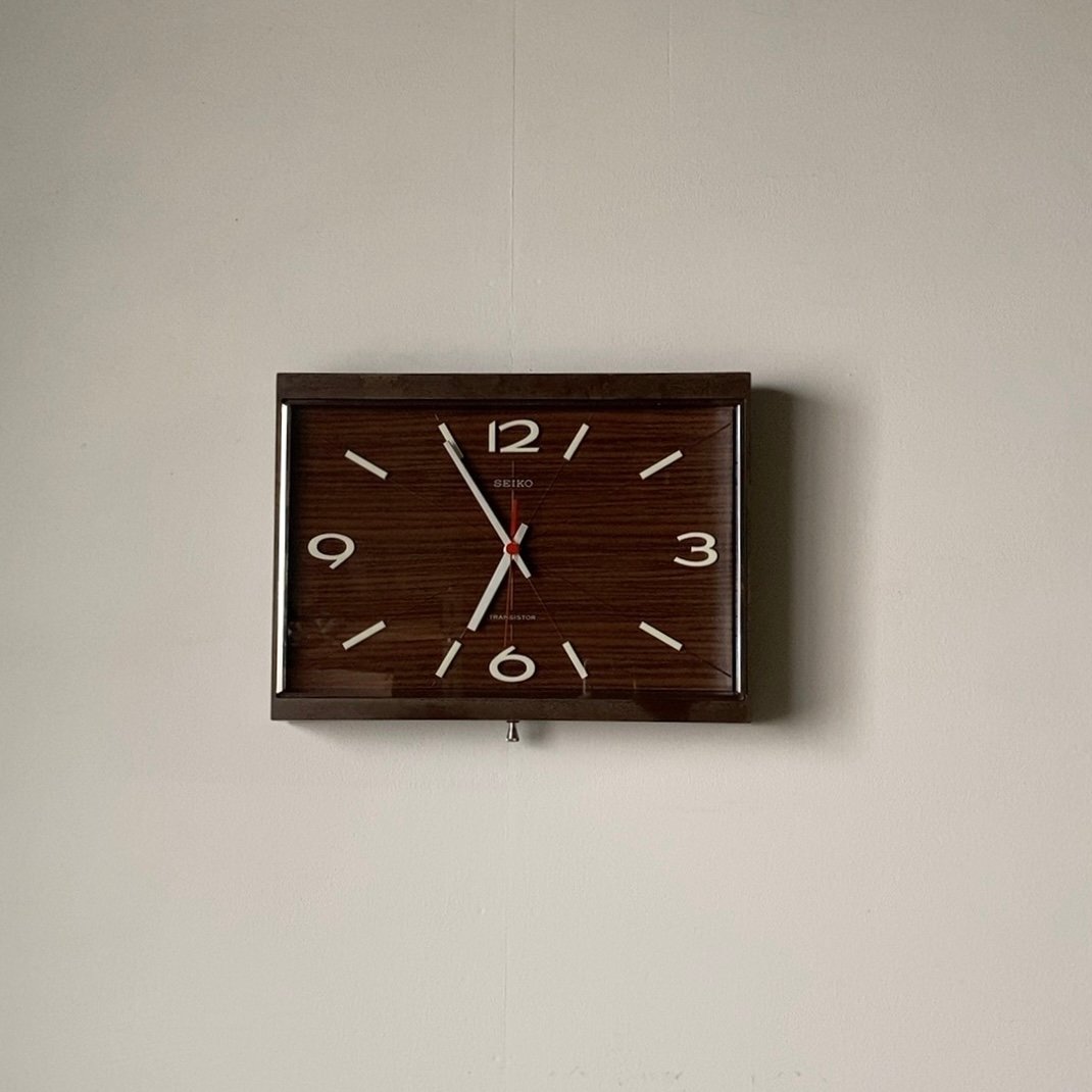 SEIKO セイコー 70s 3針 赤針 木目文字盤 トランジスター TTX-618 昭和