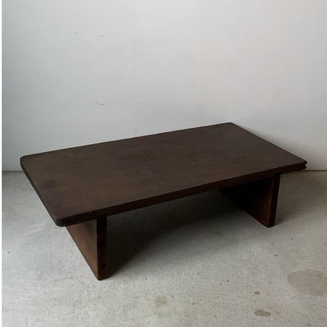 古い継ぎテーブル 幅約85cm 濃茶トロトロの文机 分厚くゴツい無垢材  ヴィンテージローテーブル 雰囲気良好 美品