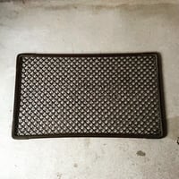 古いスチールのワイヤーマット  70s80s鉄製泥落とし 玄関マット 店舗足踏マット ヴィンテージエントランスマット