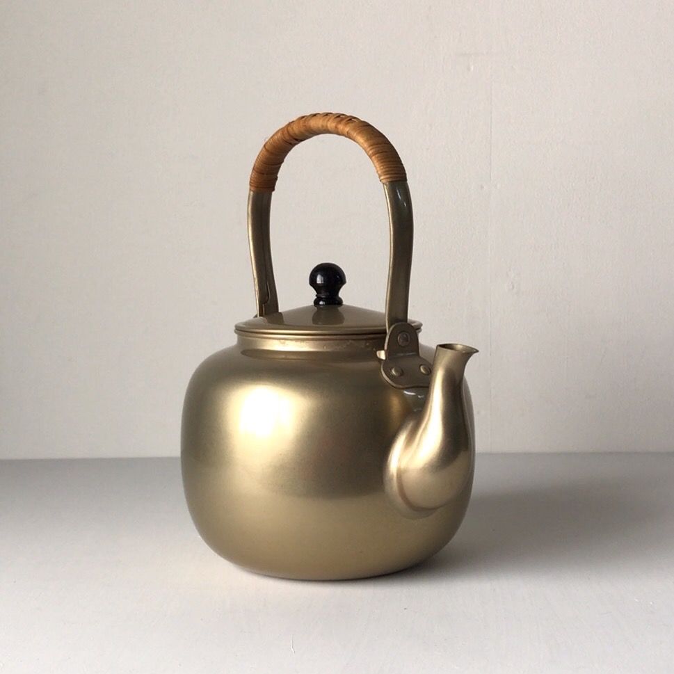 ALUMINUM OSAKA 理研アルマイト 籐巻 やかん ヴィンテージケトル 希少