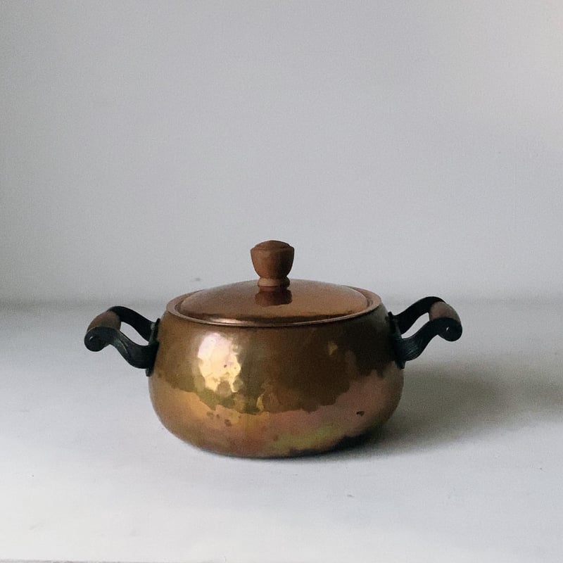 ヴィンテージ スイスspring社製culinox 両手銅鍋 Culinox Spring Switzerland Copper Sauce Pan GL 81 With Lid