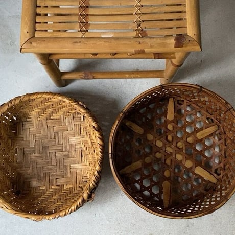 竹台  竹の花台. 置物台 茶道具  作業椅子 スツール  工芸品 民芸品 竹工芸 手仕事  安定感あり  ガタつき無し  完品