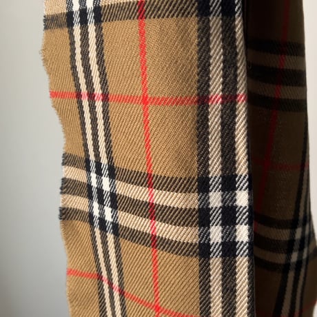 BURBERRYS バーバリーズ  LAMBSWOOL 100% ラムウール マフラー ベージュノバチェック　70s～80s イギリスヴィンテージ made in england 中古品