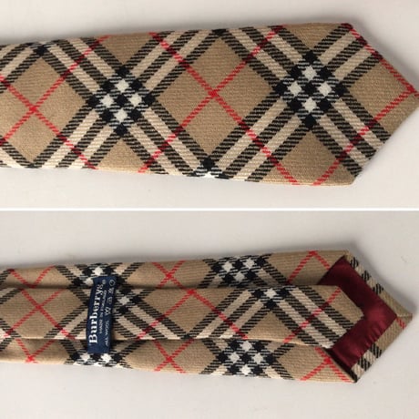 Burberrys バーバリーズ ウール100％ ノバチェック・ネクタイ　ロンドン三越購入品 デッドストック未使用品 袋有り イングランド製 made in England