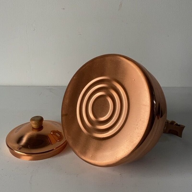 新潟県　燕　純銅製　やかん　ケトル ヴィンテージ純銅ケトル 新潟県燕市カクセー製 2L 銅やかん 木製