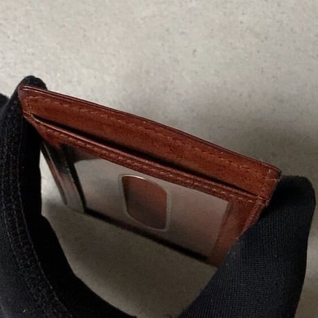 POLO RALPH LAUREN ポロ ラルフローレン レザーパスケース カードケース 名刺入れ ブラウン USED
