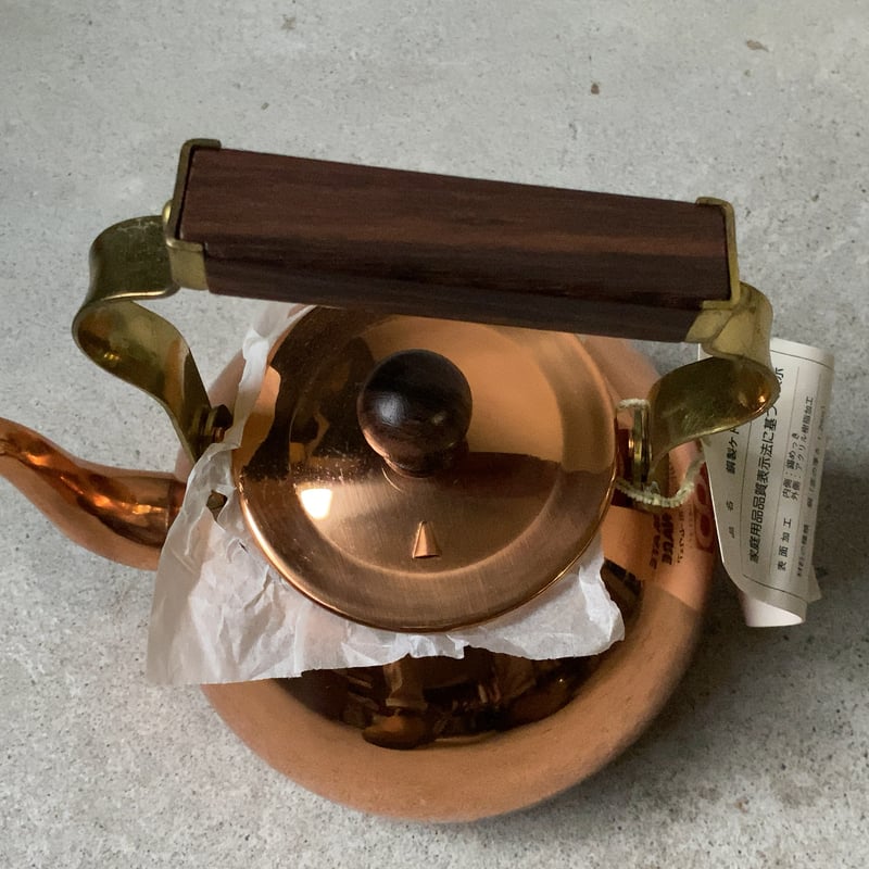 COPPER100 新光金属 コッパーケトル 1.8L ウッドハンドル ウッド摘み