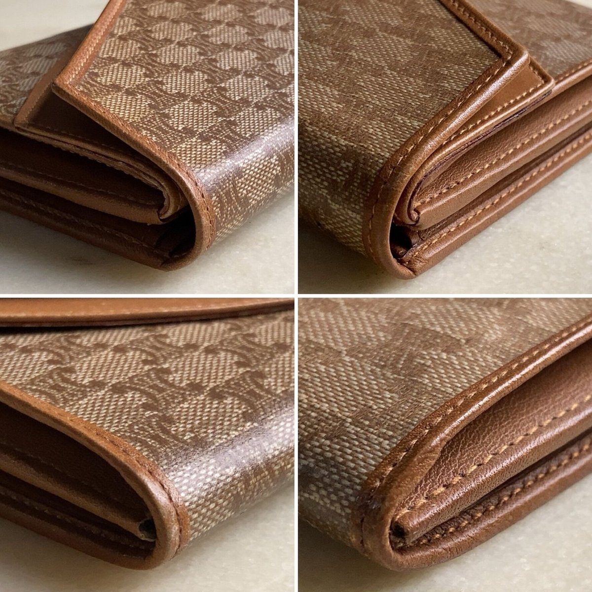 CELINE オールドセリーヌ Wレターフラップ長財布 マカダム CELINE オールドセリーヌ Wレターフラップ長財布 マカダム
