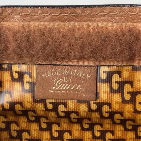 GUCCI  オールドグッチ  ポーチ  シェリーライン  スエード/ピグスキン  インナーはGGのコーティングファブリック  ベロクロ開閉 インバッグ セカンドバッグ