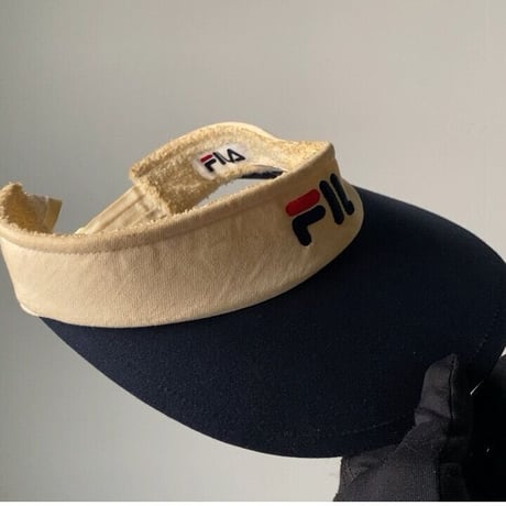 FILA フィラ  サンバイザー　80s 90s ヴィンテージ  トリコカラー フリーサイズ