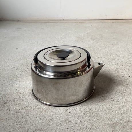 wonder chef ワンダーシェフ  フラッツケトル 2.5L  ステンレス製 フラットデザイン 80sデザイン  ステンレスケトル  ユーズドキッチンツール 良品