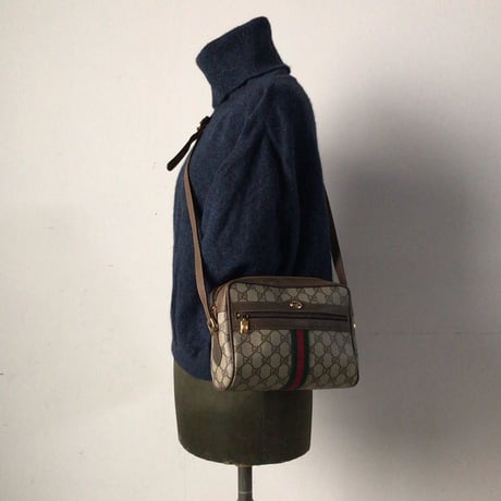 GUCCI オールドグッチ ショルダーバッグ　GG柄 コーティングキャンバス 保存袋付き  56.02.004  中古美品　ヴィンテージバッグ