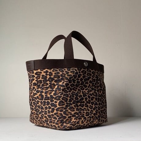 Herve Chapelier エルベ シャプリエ トートバッグ707Fパンサー 舟型トートM  レオパード ヒョウ柄 Cライン  中古美品  made in france