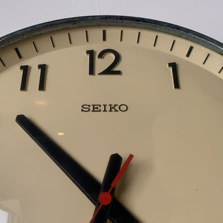 SEIKO セイコー 70s 学校時計 3針 赤針 トランジスター 昭和期 1970年代 オールドセイコー ヴィンテージウォールクロック ジャパンヴィンテージ 実働品