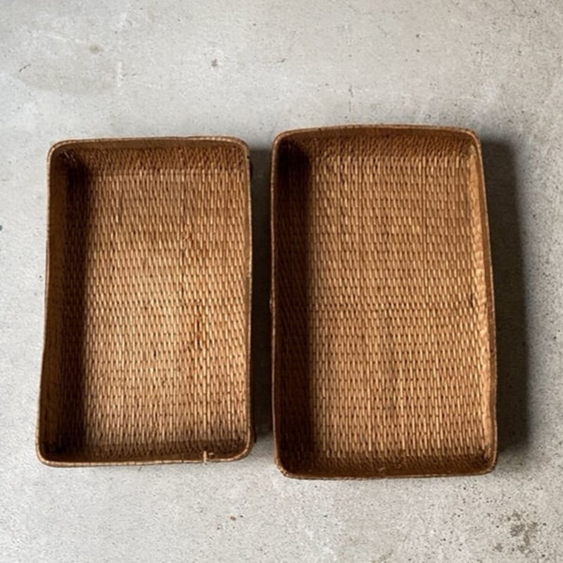 小さな柳行李 28cm 古い文庫行李 飯行李 平箱 小箱 ヴィンテージ