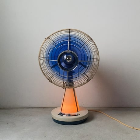 Toshiba 東芝  東京芝浦電気  ヴィンテージ扇風機 ランプ付き 一体型ライト 近未来デザイン 1960s タワー型ランプ レトロ家電 希少 幻の逸品 稼働品 良品　A(ホワイト)