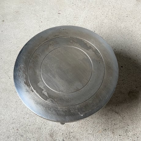 古い鉄製 ケーキ台 洋菓子店 什器 備品 パティシエ プロツール 業務用 回転台 クリームグリーン グッドエイジング ジャパンヴィンテージ