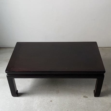 唐木紫檀材の小さな座卓  幅約79cm 直線のシンプルデザイン  アンティークローテーブル  古家具  極小古材御膳  良品