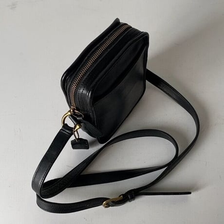 COACH オールドコーチ レザー ミニショルダーバッグ No.J6M-9973  グローブレザー ブラック 真鍮金具 ヴィンテージバッグ made in USA