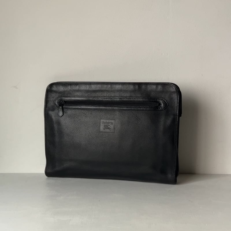 Burberrys バーバリーズ クラッチバッグ ブラックレザー