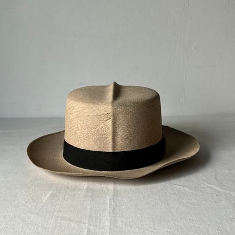 SuperOrionHat   SPECIALLY MADE FOR HANKYU DEPARTMENT STORE  阪急百貨店別注品 戦前阪急BOX付き ヴィンテージパナマハット実寸頭周約56cm