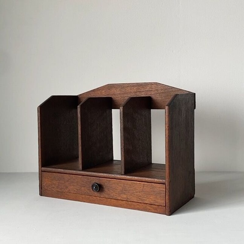 ヴィンテージ ブックスタンド 古い木製本立て 卓上本立て アンティーク