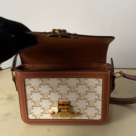 CELINE セリーヌ  ティーントリオンフ  188882BZ4.01.BC  コーティングキャンバス/カーフレザー 2022年製. 中古極美品(新品同様)