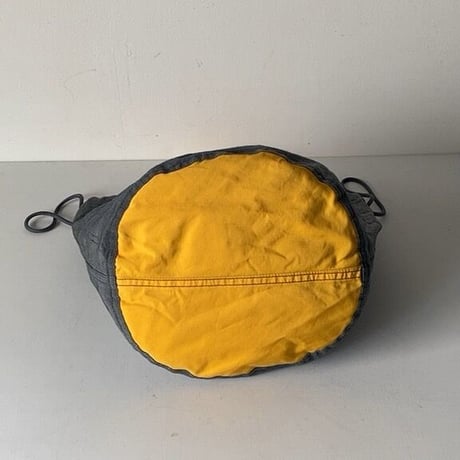 NAPRON  patientsbag  ナプロンのペーシェントバッグ  グレー/イエロー バイカラー好配色 2wayトートバッグ 巾着 鞄 64クロス 中古品