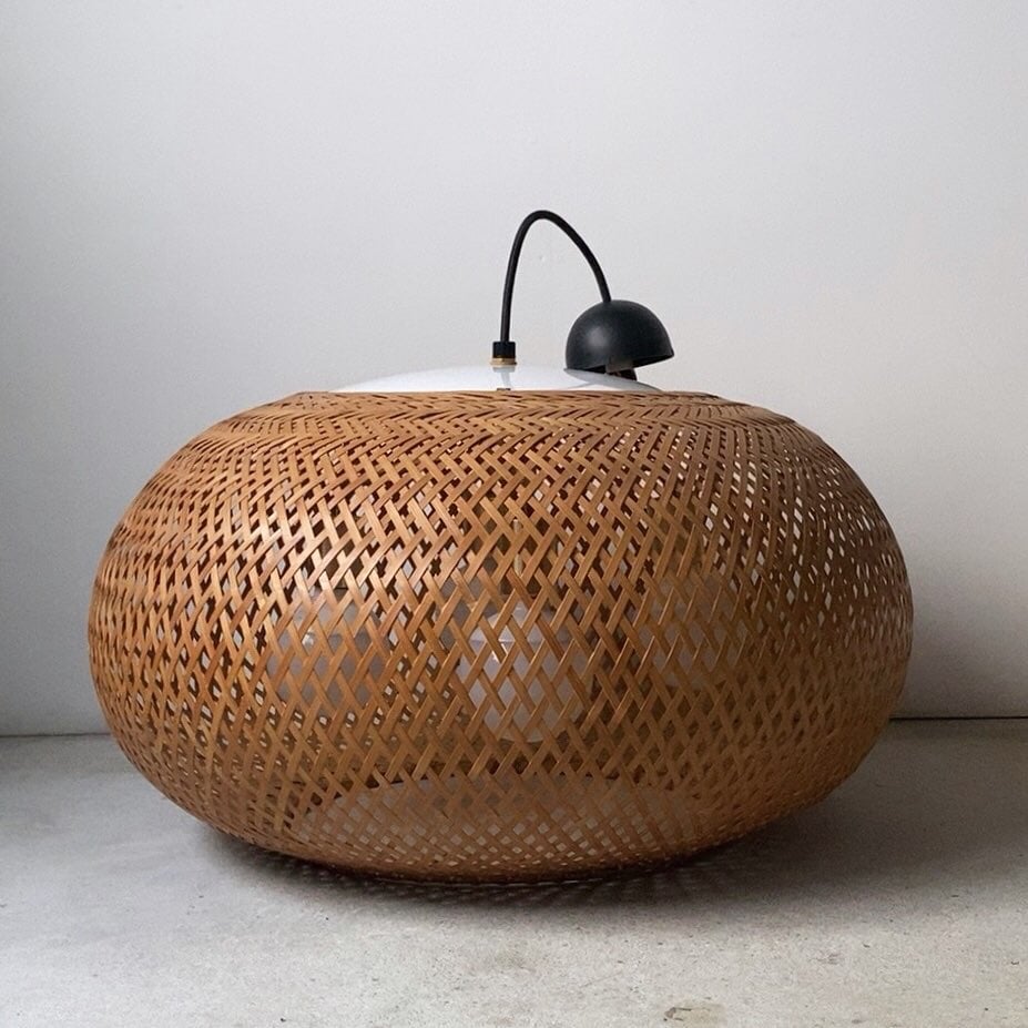 i+ 【美品】　ヤマギワ 竹 真竹 ペンダントライト 伝統工芸 照明 ランプ iΦ ヤマギワ 根竹 真竹 ペンダントライト 70年代 ヴィンテージ