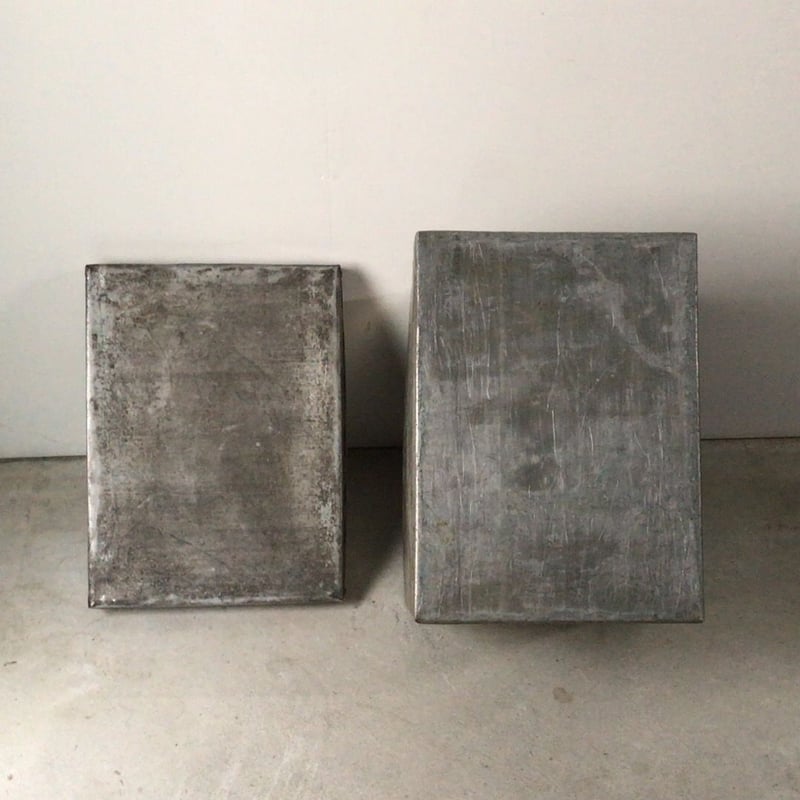 アンティーク アルミ製 ストック缶 44cm 収納ケース 米櫃 ヴィンテージ