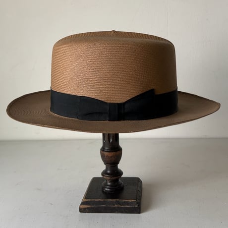 TOKIO HAT  SuperPanama  ヴィンテージ パナマハット ユニセックス 頭周約56.5cm ストローハット 麦わら帽子 編み帽子 カンカン帽