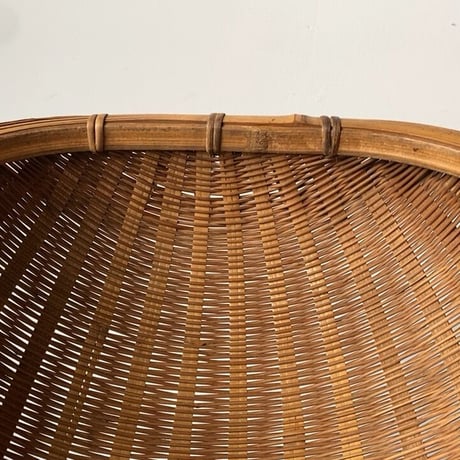 片口ざる 横幅42cm  箕ざる 片口かご 箕かご 竹工芸 工芸品  伝統工芸  野菜カゴ 米研ぎザル  天然素材 竹ざる 美品
