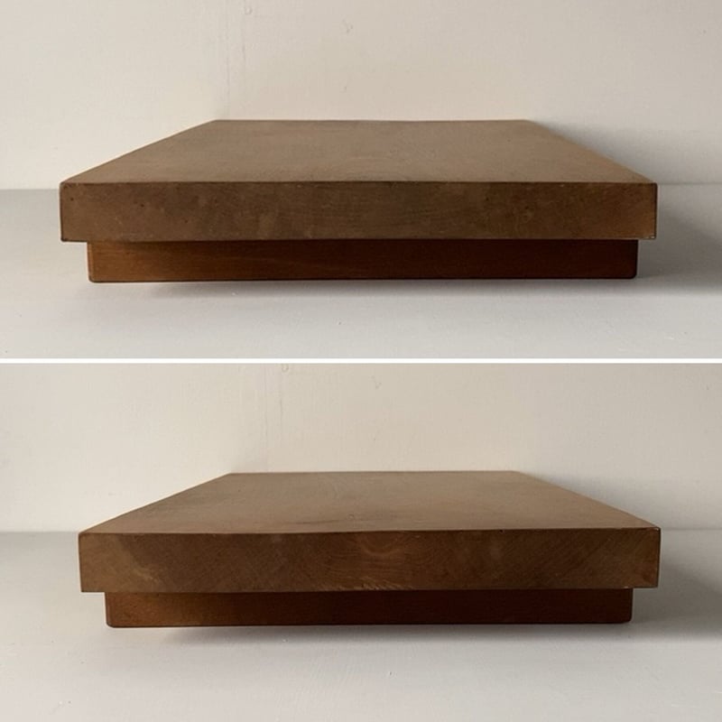 足付きまな板 高級無垢材一枚板 鎌ほぞ継加工 古いまな板 木工