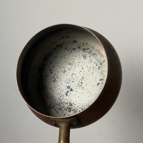 Old COPPER100 HOMEWARE 新光金属 コッパー100 ホームウェア 純銅片手鍋 木製ハンドル 木製摘み 銅鍋 ヴィンテージキッチンツール