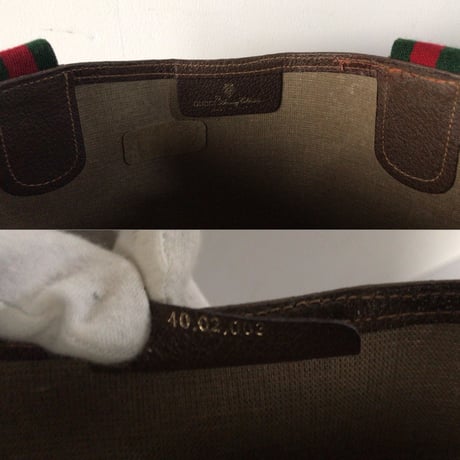 GUCCI オールドグッチ  トートバッグ　シェリーラインハンドル GG柄 コーティングキャンバス 保存袋付き 極美品　ヴィンテージバッグ
