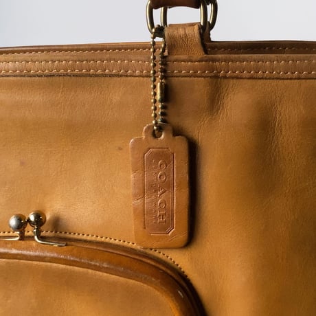 60's VINTAGE COACH   オールドコーチ  BonnieCashin/ボニーカシン  デザインの名作「がま口トート」マスタード(ダークイエロー) 希少品
