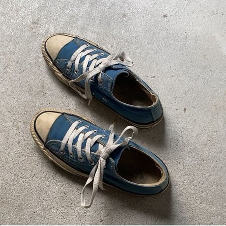 CONVERSE ALL STAR  コンバースオールスター 80’S USA製  銀箱  US3 1/2 (22.5cm)  希少(当て布/サイドステッチ/囲みロゴ) ライトブルー