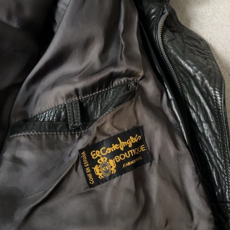 BURBERRYS バーバリーズ  80s～90s ヴィンテージレザージャケット 旧タグ ボアブルゾン 黒 革ジャン ブルゾン  ジャンパー 本革 オールレザー ブラック 古着 中古良品